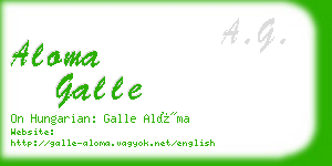 aloma galle business card
